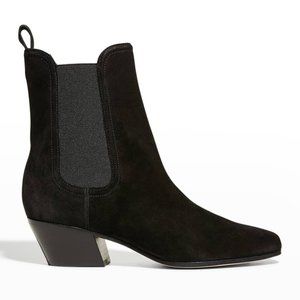 New! Veronica Beard Lada Suede Chelsea Ankle Booties 7.5 M DD284